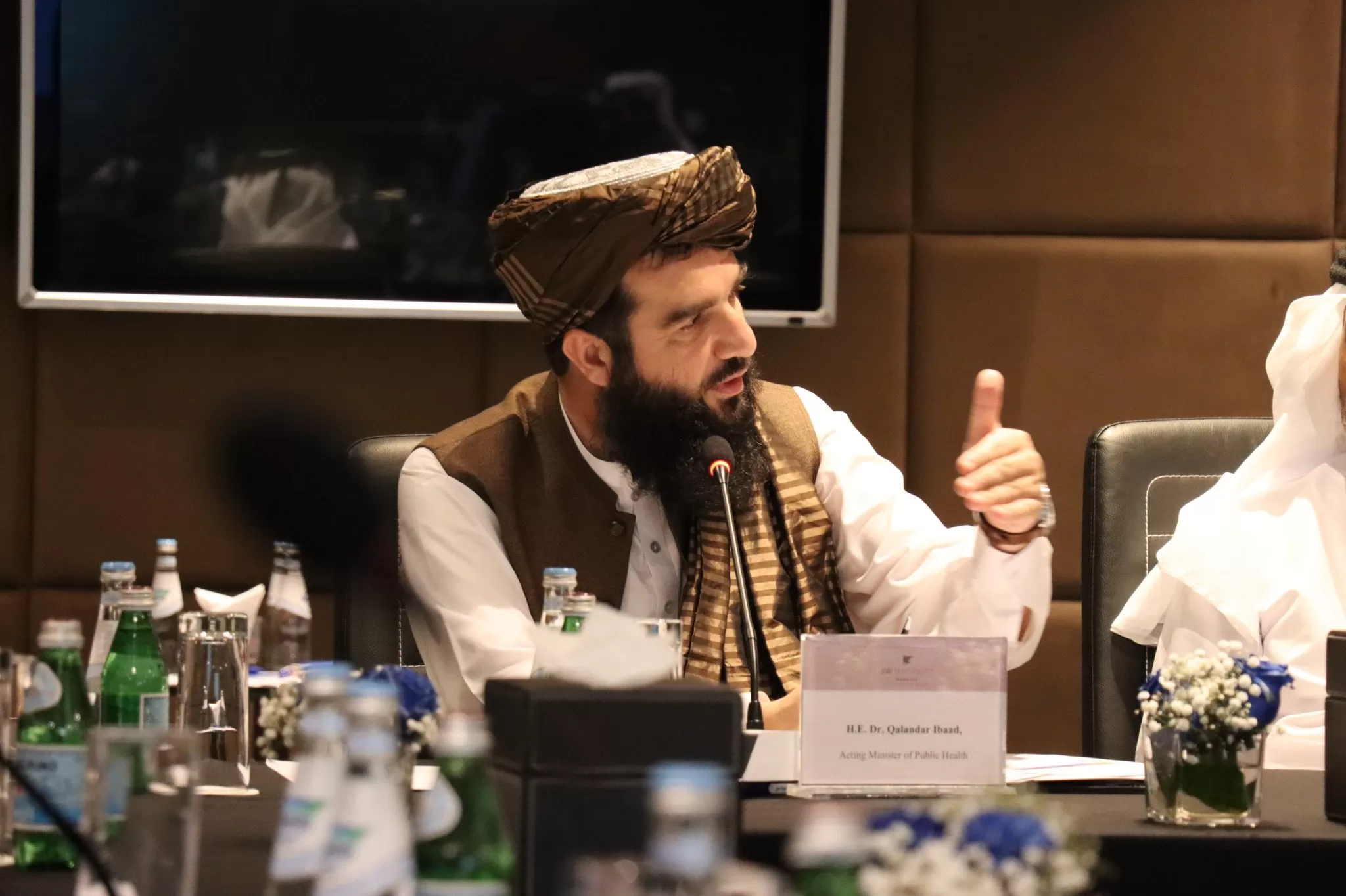 د عامې روغتیا سرپرست وزیر دوحه کې د روغتیايي خدمتونو د ملاتړ او پولیو 