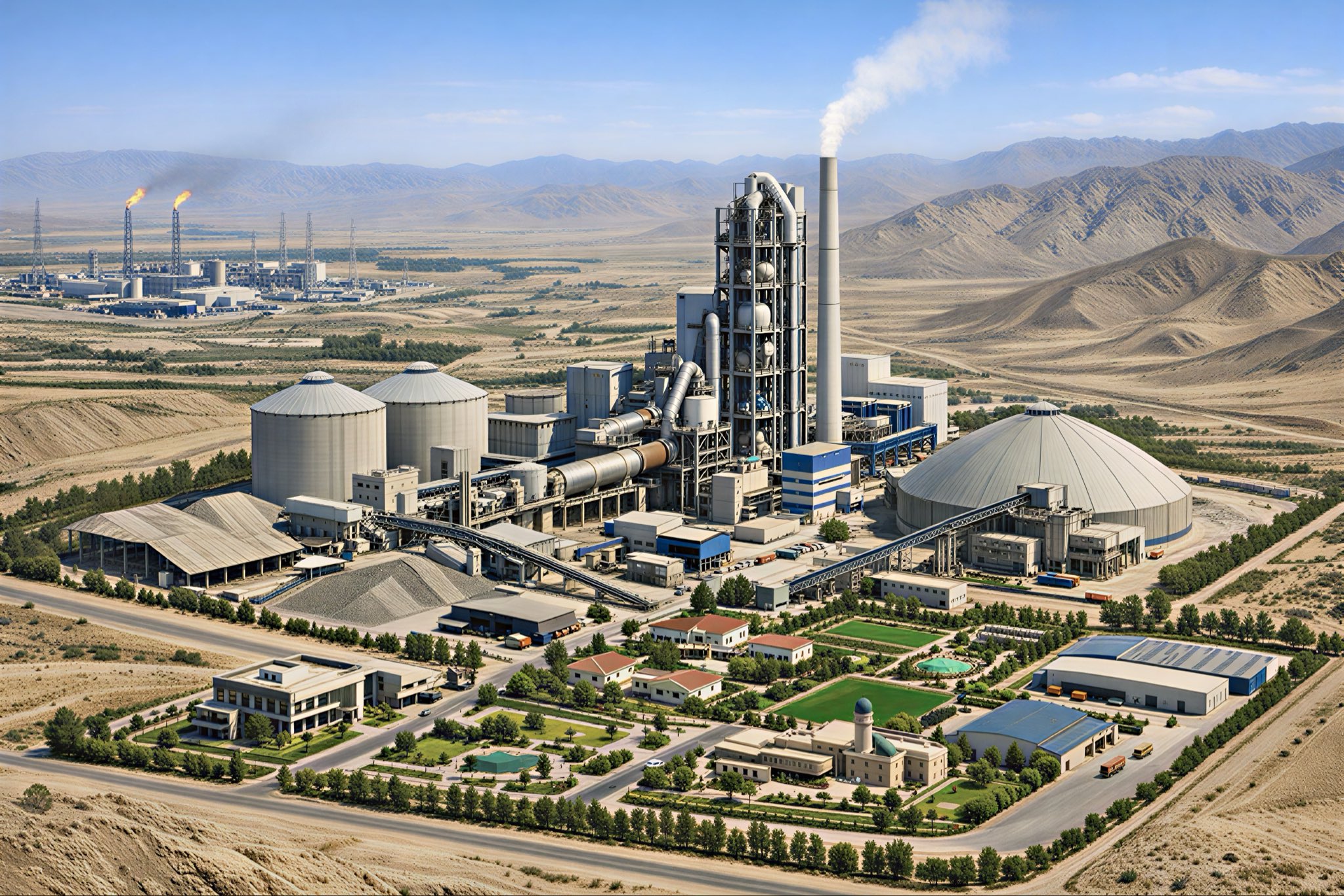 جوزجان کې د ۱۶۰ میلیونه ډالرو په پانګونې  سره د سمنټو سترې کارخونې عملي چارې پيل کېږي